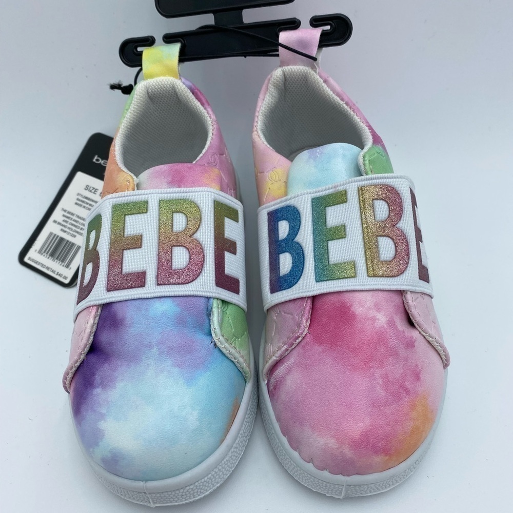 BEBE rainbow multi slip on sneakers size multiple sizes